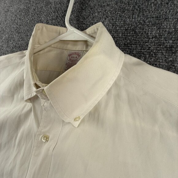 VTG Brooks Brothers Makers Yellow 15.5 34 Long Sleeve Button Up Made USA Cotton* - Picture 11 of 16